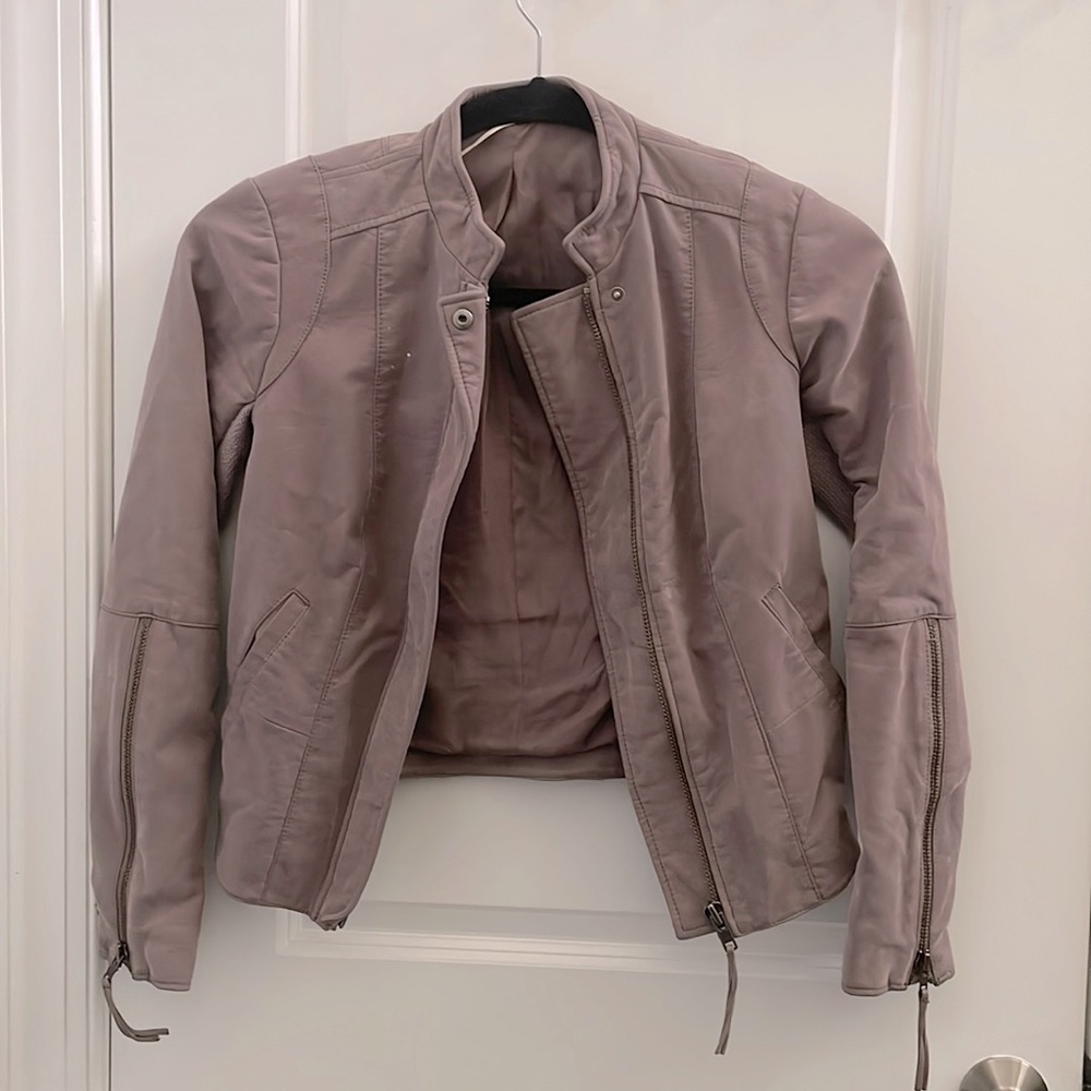 Free People suede bomber jacket size 6